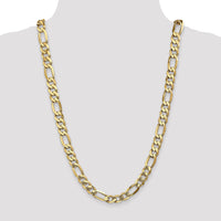 14k 10mm Flat Figaro Chain-FFL250-26