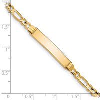 14k Figaro ID Bracelet-FG100ID-7