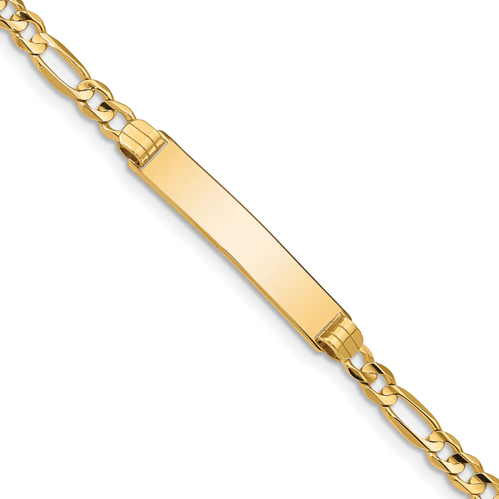 14k Figaro ID Bracelet-FG100ID-8