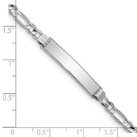 14k WG Figaro Link ID Bracelet-FG100IDW-7
