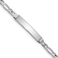 14k WG Figaro Link ID Bracelet-FG100IDW-8