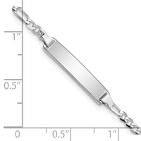 14k WG Figaro Link ID Bracelet-FG60IDW-7