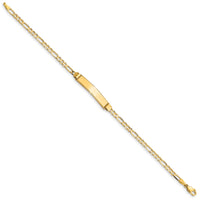 14k Figaro ID Bracelet-FG80ID-8