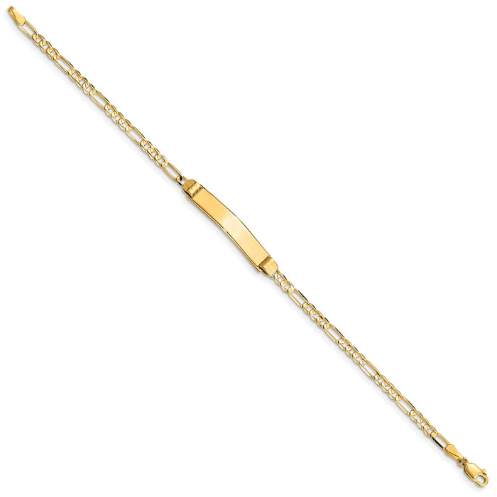 14k Figaro ID Bracelet-FG80ID-8