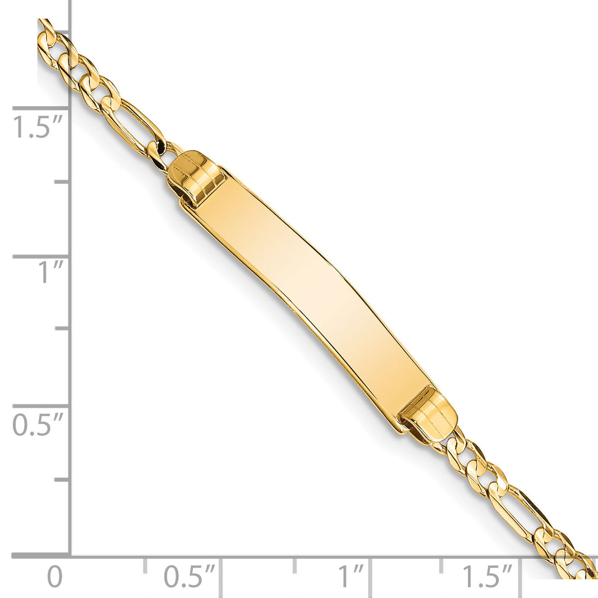 14k Figaro ID Bracelet-FG80ID-8