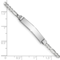 14k WG Figaro Link ID Bracelet-FG80IDW-8