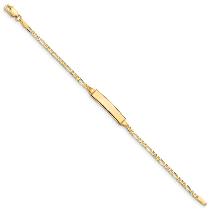 14k Baby Figaro ID Bracelet-FIG060ID-5.5