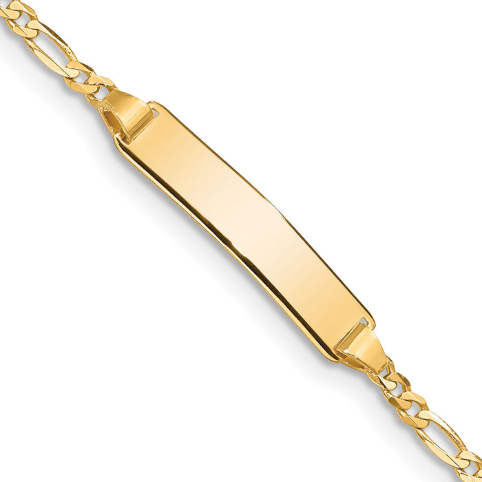 14k Baby Figaro ID Bracelet-FIG060ID-5.5