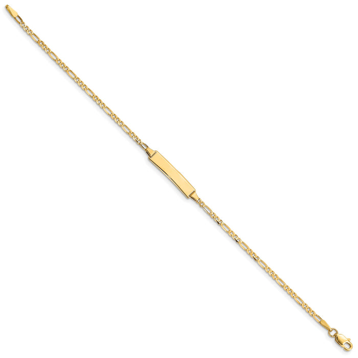 14k Baby Figaro ID Bracelet-FIG060ID-6