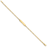 14k Figaro Link ID Bracelet-FIG060ID-8