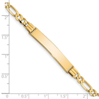 14k Figaro ID Bracelet-FIG110ID-8