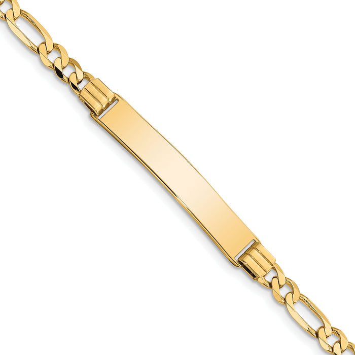 14k Figaro ID Bracelet-FIG110ID-8