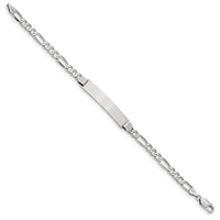 14k WG Figaro Link ID Bracelet-FIG110IDW-8