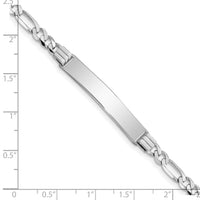 14k WG Figaro Link ID Bracelet-FIG110IDW-8