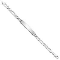14k WG Figaro Link ID Bracelet-FIG160IDW-7