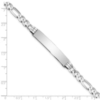 14k WG Figaro Link ID Bracelet-FIG160IDW-8