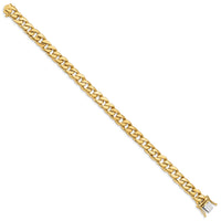 14k 8mm Solid Hand-Polished Curb Link Chain-FL445-9
