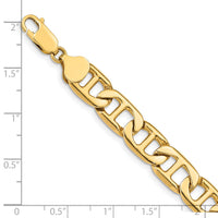 14k 8.75mm Solid Hand-Polished Anchor Link Bracelet-FL446-7