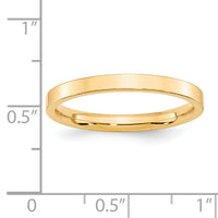 14KY 2.5mm Standard Flat Comfort Fit Band-FLC025