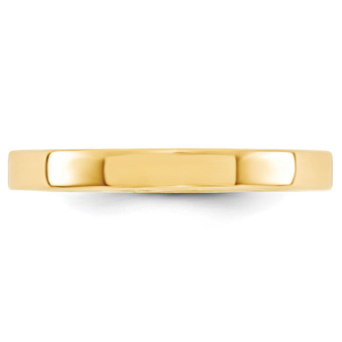 14KY 3mm Standard Flat Comfort Fit Band-FLC030