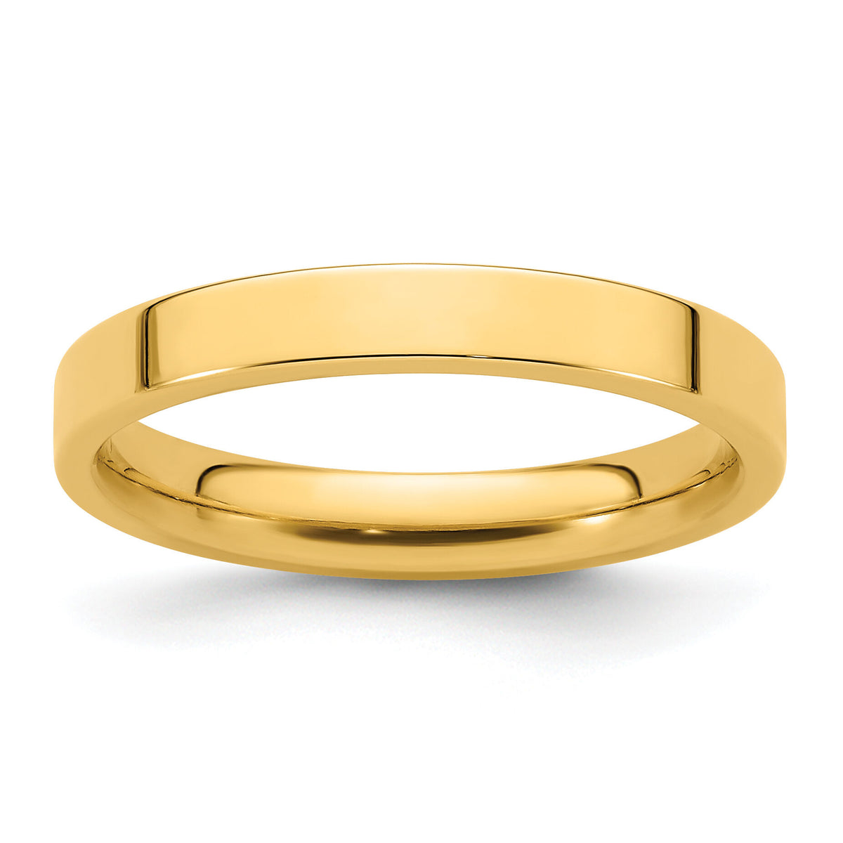 14KY 3mm Standard Flat Comfort Fit Band-FLC030
