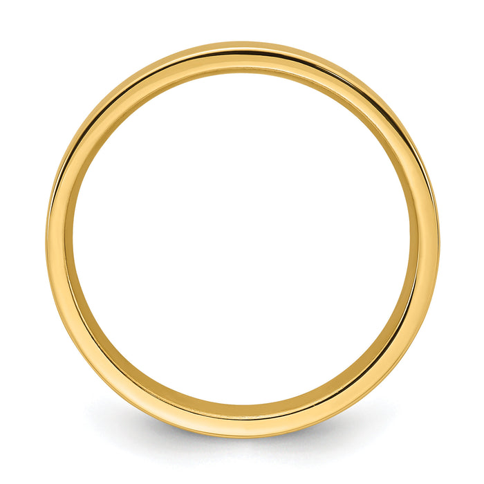 14KY 4mm Standard Flat Comfort Fit Band-FLC040