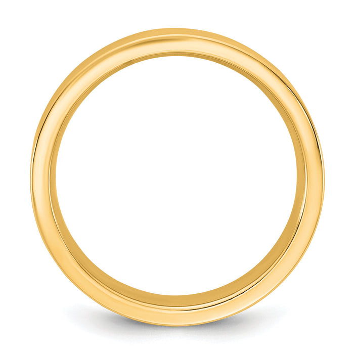 14KY 4.5mm Standard Flat Comfort Fit Band-FLC045