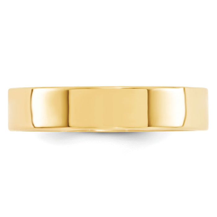 14KY 5mm Standard Flat Comfort Fit Band-FLC050
