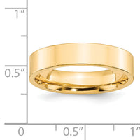 14KY 5mm Standard Flat Comfort Fit Band-FLC050