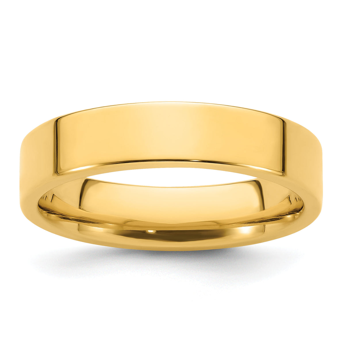 14KY 5mm Standard Flat Comfort Fit Band-FLC050