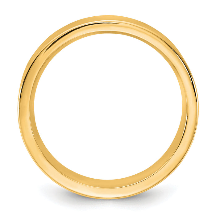 14KY 5.5mm Standard Flat Comfort Fit Band-FLC055