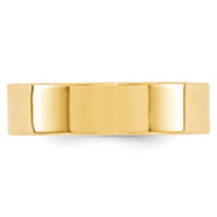 14KY 6mm Standard Flat Comfort Fit Band-FLC060