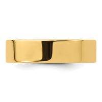 14KY 6mm Standard Flat Comfort Fit Band-FLC060