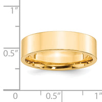 14KY 6mm Standard Flat Comfort Fit Band-FLC060