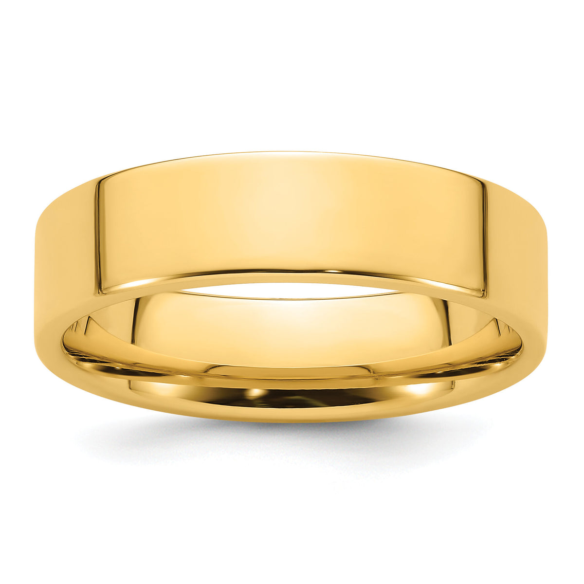14KY 6mm Standard Flat Comfort Fit Band-FLC060