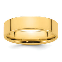 14KY 6mm Standard Flat Comfort Fit Band-FLC060