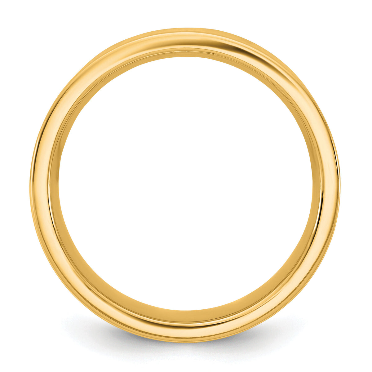 14KY 6.5mm Standard Flat Comfort Fit Band-FLC065
