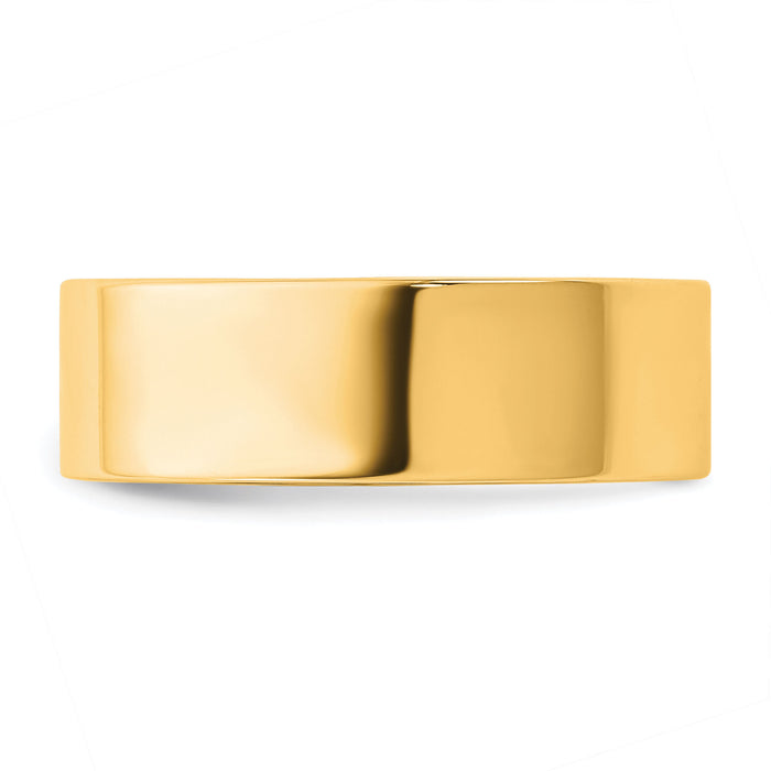 14KY 6.5mm Standard Flat Comfort Fit Band-FLC065