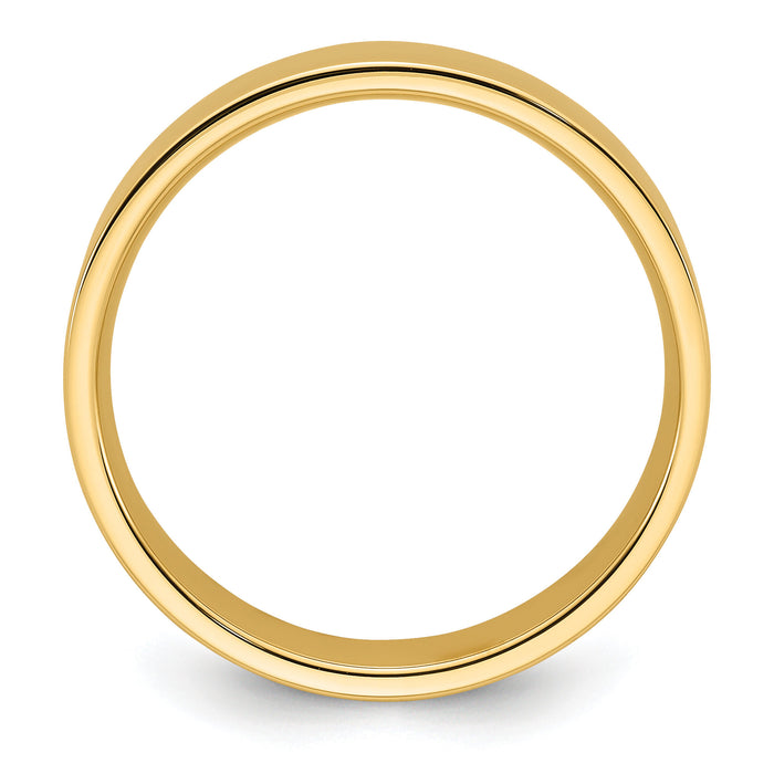 14KY 7mm Standard Flat Comfort Fit Band-FLC070