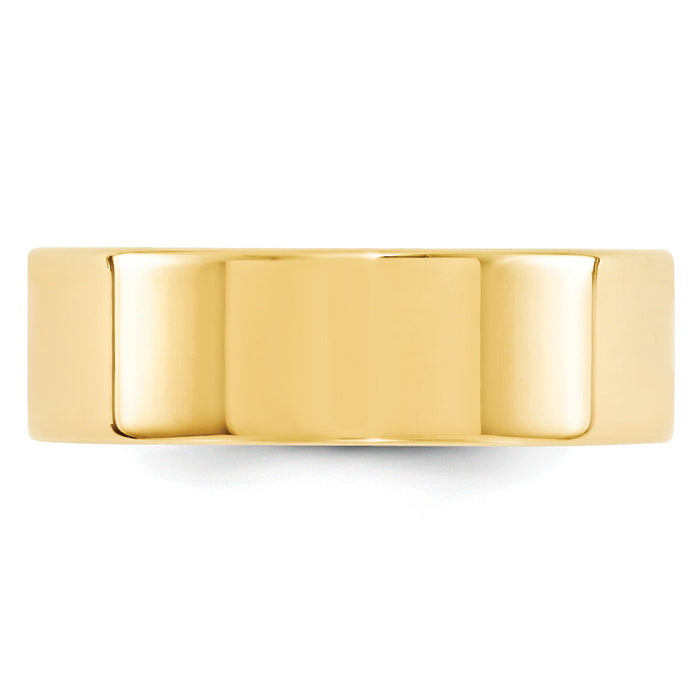 14KY 7mm Standard Flat Comfort Fit Band-FLC070