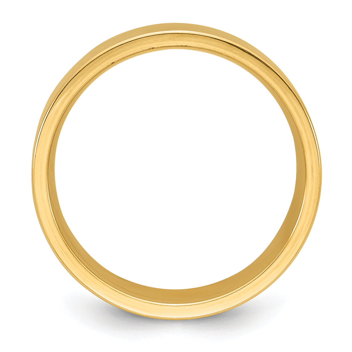 14KY 8mm Standard Flat Comfort Fit Band-FLC080
