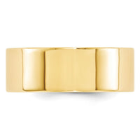 14KY 8mm Standard Flat Comfort Fit Band-FLC080
