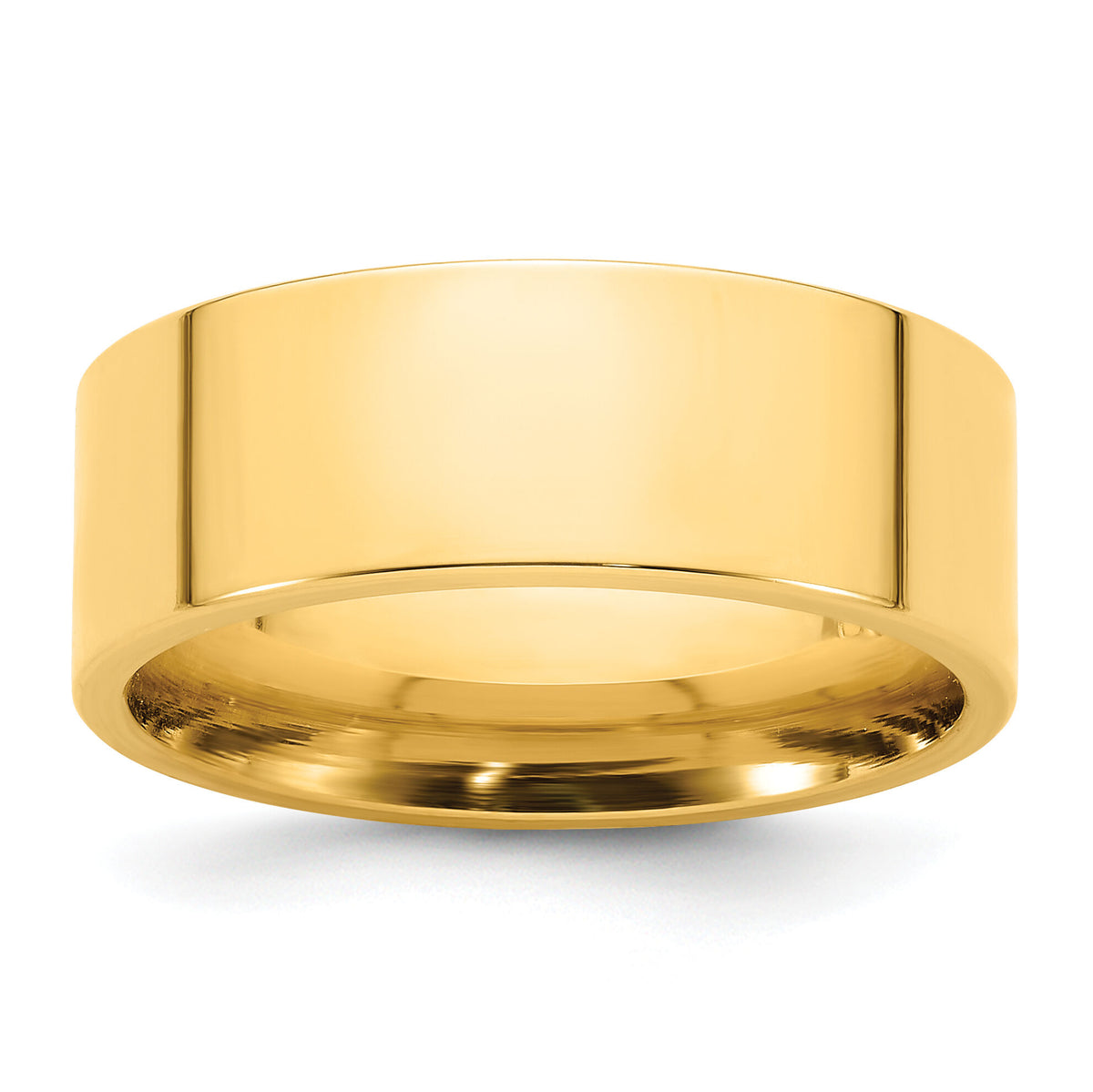 14KY 8mm Standard Flat Comfort Fit Band-FLC080