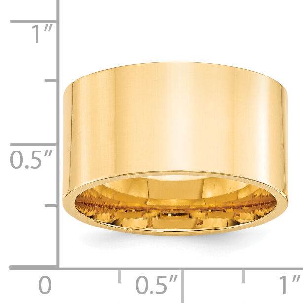 14KY 12mm Standard Flat Comfort Fit Band-FLC120