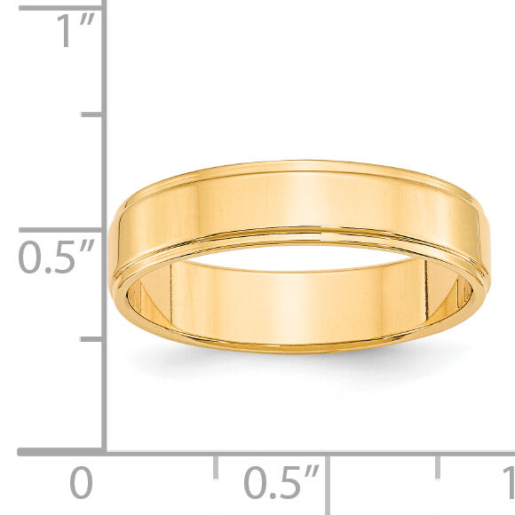 14KY 5mm Flat with Step Edge Band-FLE050