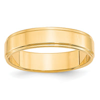 14KY 5mm Flat with Step Edge Band-FLE050