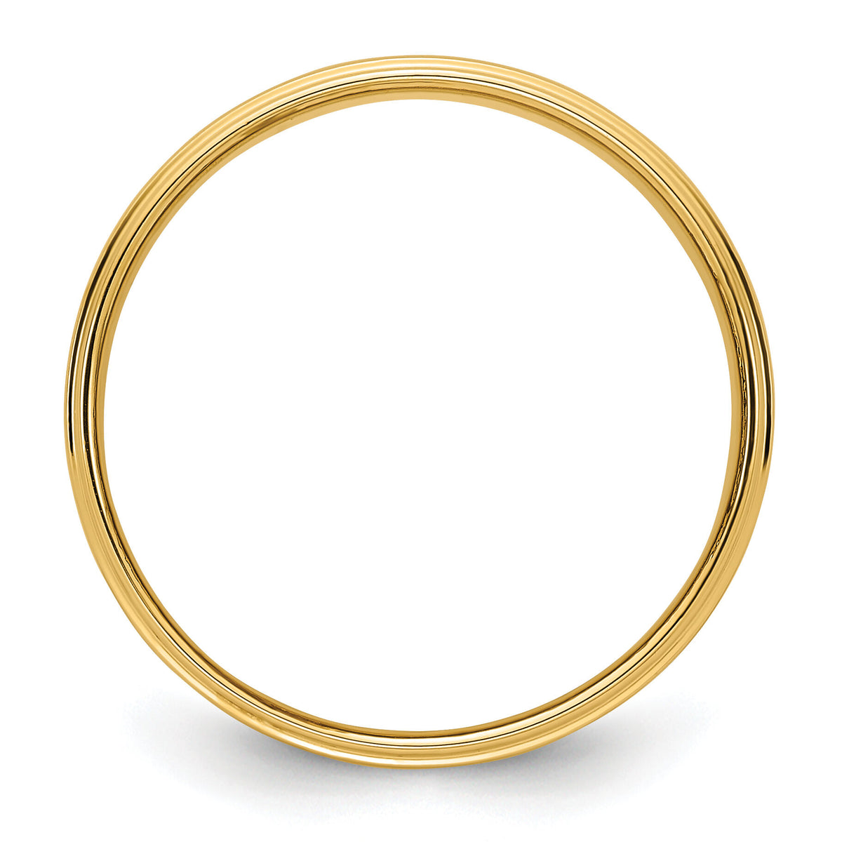 14KY 6mm Flat with Step Edge Band-FLE060