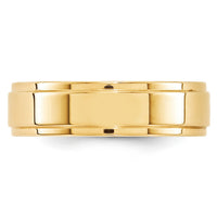 14KY 6mm Flat with Step Edge Band-FLE060
