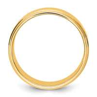 14KY 7mm Flat with Step Edge Band-FLE070