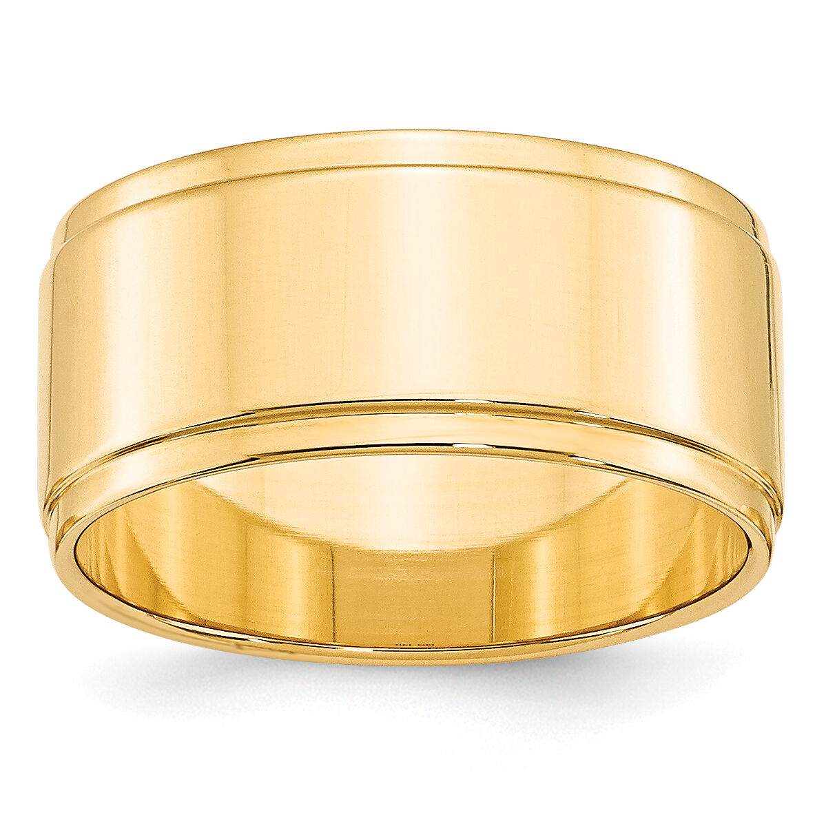 14KY 10mm Flat with Step Edge Band-FLE100